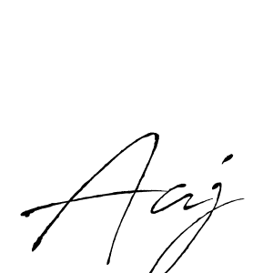 Aaj stylish signature style. Best Handwritten Sign (Antro_Vectra) for my name. Handwritten Signature Collection Ideas for my name Aaj. Aaj signature style 6 images and pictures png