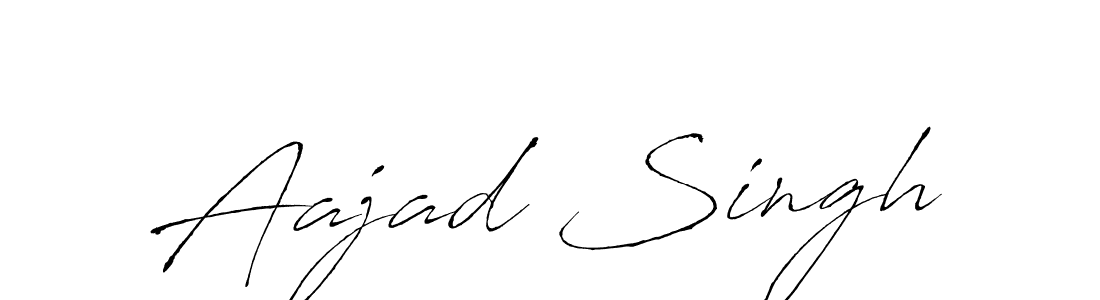 How to make Aajad Singh name signature. Use Antro_Vectra style for creating short signs online. This is the latest handwritten sign. Aajad Singh signature style 6 images and pictures png