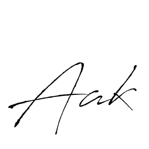 Antro_Vectra is a professional signature style that is perfect for those who want to add a touch of class to their signature. It is also a great choice for those who want to make their signature more unique. Get Aak name to fancy signature for free. Aak signature style 6 images and pictures png