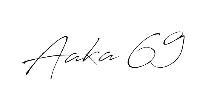 How to make Aaka 69 name signature. Use Antro_Vectra style for creating short signs online. This is the latest handwritten sign. Aaka 69 signature style 6 images and pictures png