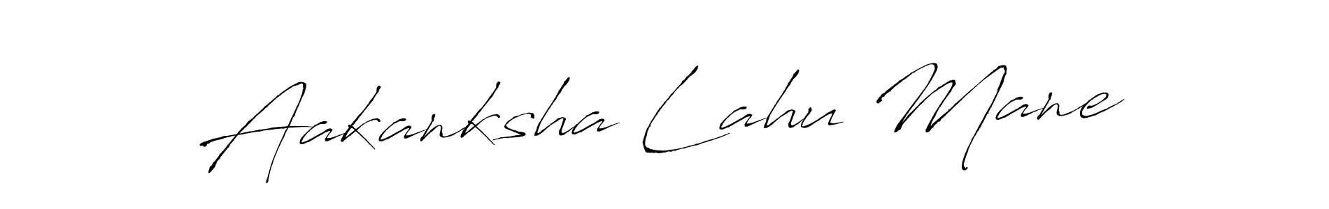 Design your own signature with our free online signature maker. With this signature software, you can create a handwritten (Antro_Vectra) signature for name Aakanksha Lahu Mane. Aakanksha Lahu Mane signature style 6 images and pictures png