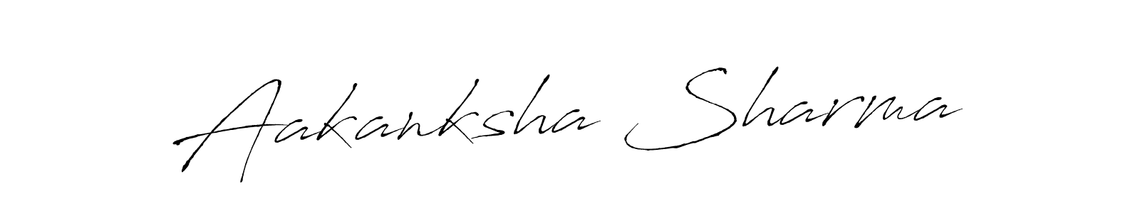 Design your own signature with our free online signature maker. With this signature software, you can create a handwritten (Antro_Vectra) signature for name Aakanksha Sharma. Aakanksha Sharma signature style 6 images and pictures png
