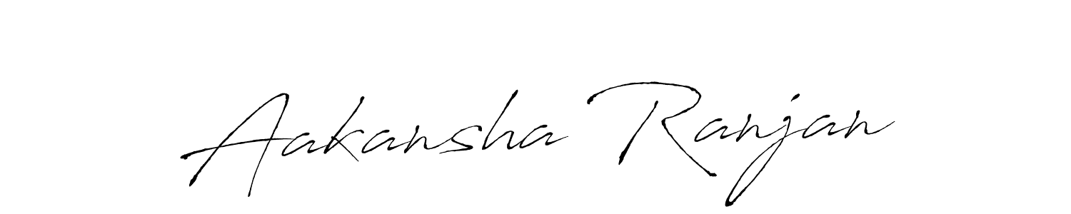 How to make Aakansha Ranjan name signature. Use Antro_Vectra style for creating short signs online. This is the latest handwritten sign. Aakansha Ranjan signature style 6 images and pictures png