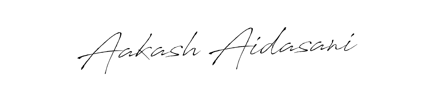 Design your own signature with our free online signature maker. With this signature software, you can create a handwritten (Antro_Vectra) signature for name Aakash Aidasani. Aakash Aidasani signature style 6 images and pictures png