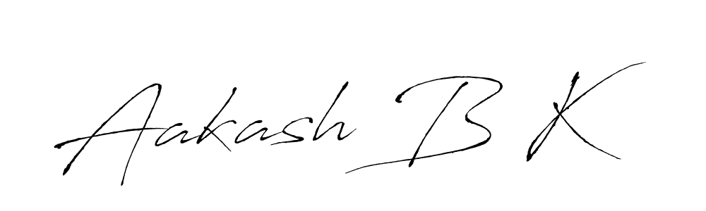 Use a signature maker to create a handwritten signature online. With this signature software, you can design (Antro_Vectra) your own signature for name Aakash B K. Aakash B K signature style 6 images and pictures png