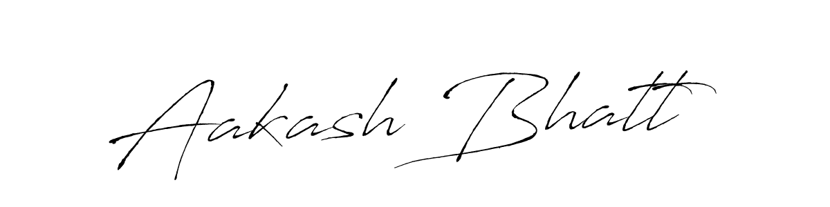 How to make Aakash Bhatt name signature. Use Antro_Vectra style for creating short signs online. This is the latest handwritten sign. Aakash Bhatt signature style 6 images and pictures png