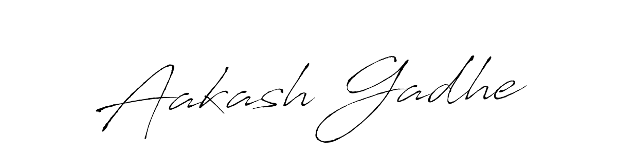 Create a beautiful signature design for name Aakash Gadhe. With this signature (Antro_Vectra) fonts, you can make a handwritten signature for free. Aakash Gadhe signature style 6 images and pictures png