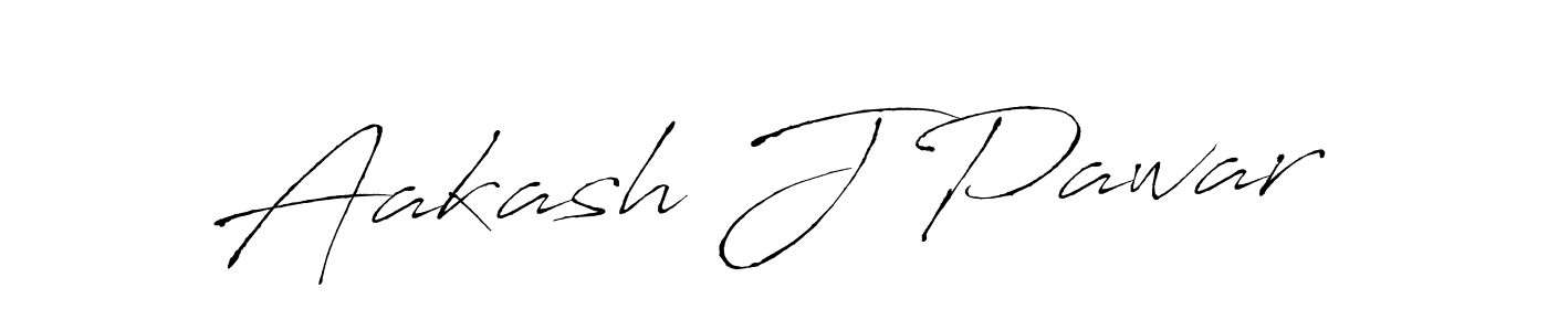 How to make Aakash J Pawar name signature. Use Antro_Vectra style for creating short signs online. This is the latest handwritten sign. Aakash J Pawar signature style 6 images and pictures png