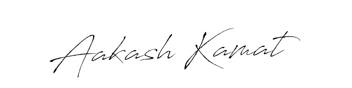 How to make Aakash Kamat name signature. Use Antro_Vectra style for creating short signs online. This is the latest handwritten sign. Aakash Kamat signature style 6 images and pictures png