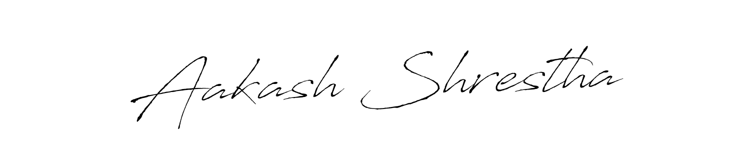 Create a beautiful signature design for name Aakash Shrestha. With this signature (Antro_Vectra) fonts, you can make a handwritten signature for free. Aakash Shrestha signature style 6 images and pictures png