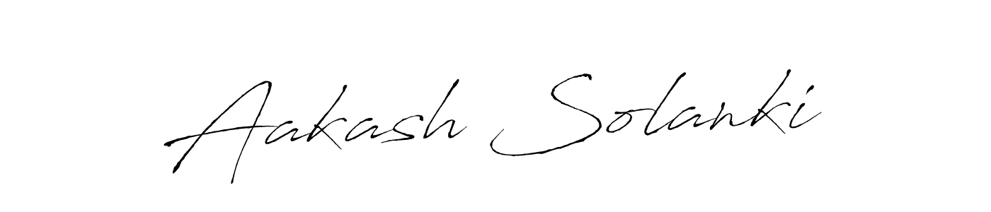 How to make Aakash Solanki signature? Antro_Vectra is a professional autograph style. Create handwritten signature for Aakash Solanki name. Aakash Solanki signature style 6 images and pictures png