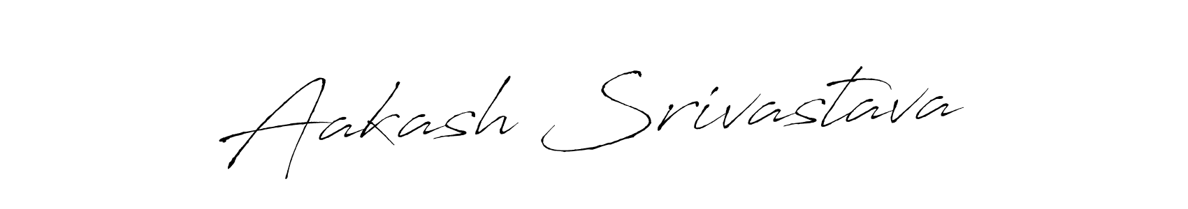 Make a beautiful signature design for name Aakash Srivastava. With this signature (Antro_Vectra) style, you can create a handwritten signature for free. Aakash Srivastava signature style 6 images and pictures png