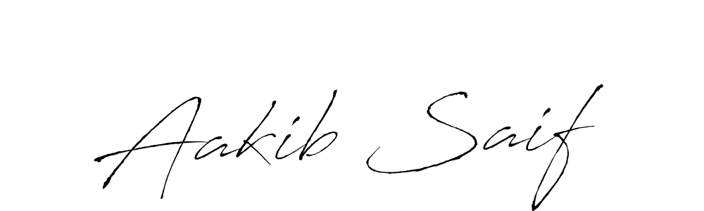 Make a beautiful signature design for name Aakib Saif. With this signature (Antro_Vectra) style, you can create a handwritten signature for free. Aakib Saif signature style 6 images and pictures png