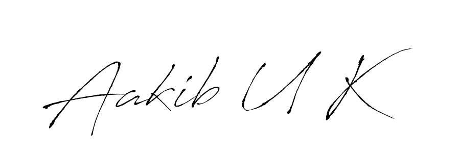 This is the best signature style for the Aakib U K name. Also you like these signature font (Antro_Vectra). Mix name signature. Aakib U K signature style 6 images and pictures png