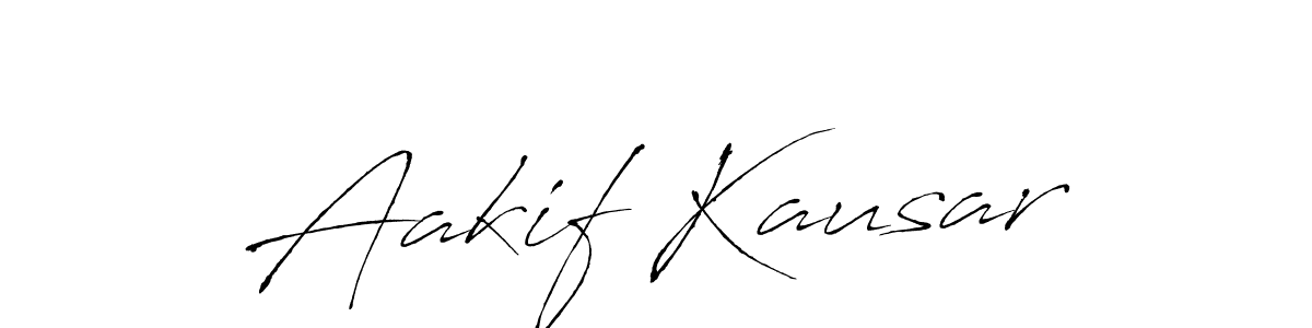 Design your own signature with our free online signature maker. With this signature software, you can create a handwritten (Antro_Vectra) signature for name Aakif Kausar. Aakif Kausar signature style 6 images and pictures png