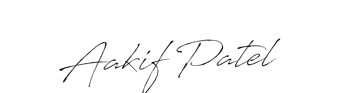 How to make Aakif Patel name signature. Use Antro_Vectra style for creating short signs online. This is the latest handwritten sign. Aakif Patel signature style 6 images and pictures png