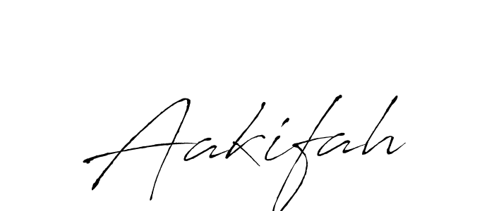 How to make Aakifah name signature. Use Antro_Vectra style for creating short signs online. This is the latest handwritten sign. Aakifah signature style 6 images and pictures png