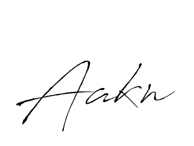 Design your own signature with our free online signature maker. With this signature software, you can create a handwritten (Antro_Vectra) signature for name Aakn. Aakn signature style 6 images and pictures png