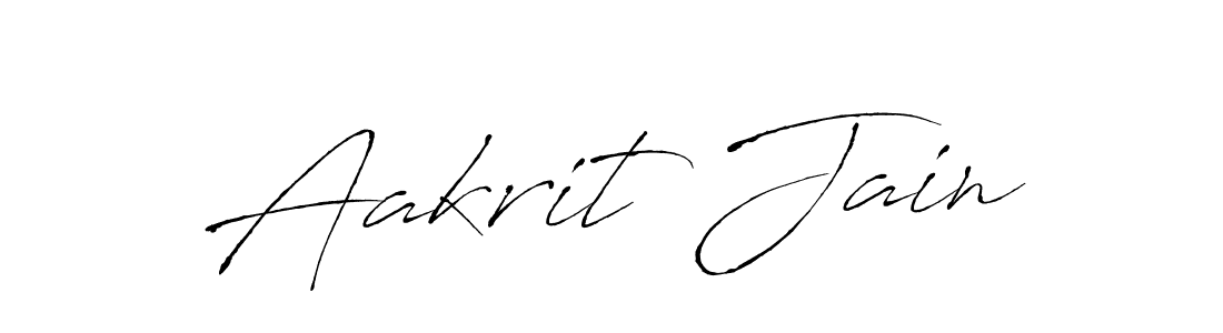 Design your own signature with our free online signature maker. With this signature software, you can create a handwritten (Antro_Vectra) signature for name Aakrit Jain. Aakrit Jain signature style 6 images and pictures png