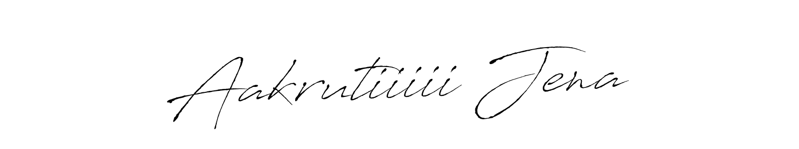 Create a beautiful signature design for name Aakrutiiiii Jena. With this signature (Antro_Vectra) fonts, you can make a handwritten signature for free. Aakrutiiiii Jena signature style 6 images and pictures png