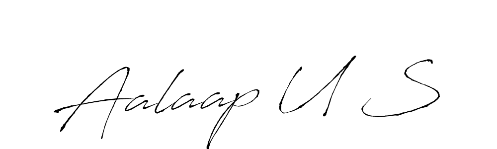 Similarly Antro_Vectra is the best handwritten signature design. Signature creator online .You can use it as an online autograph creator for name Aalaap U S. Aalaap U S signature style 6 images and pictures png