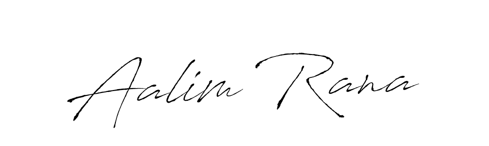 How to make Aalim Rana name signature. Use Antro_Vectra style for creating short signs online. This is the latest handwritten sign. Aalim Rana signature style 6 images and pictures png