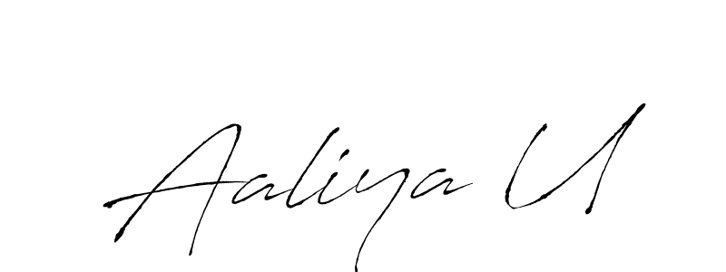 Make a beautiful signature design for name Aaliya U. Use this online signature maker to create a handwritten signature for free. Aaliya U signature style 6 images and pictures png