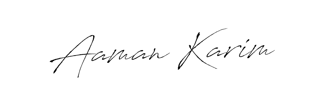 How to make Aaman Karim signature? Antro_Vectra is a professional autograph style. Create handwritten signature for Aaman Karim name. Aaman Karim signature style 6 images and pictures png
