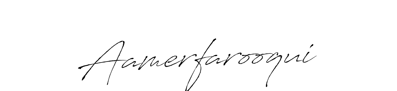 Create a beautiful signature design for name Aamerfarooqui. With this signature (Antro_Vectra) fonts, you can make a handwritten signature for free. Aamerfarooqui signature style 6 images and pictures png