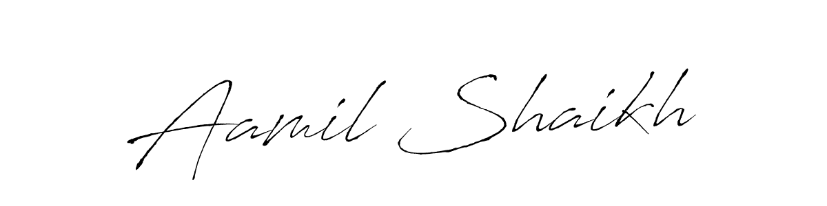 You can use this online signature creator to create a handwritten signature for the name Aamil Shaikh. This is the best online autograph maker. Aamil Shaikh signature style 6 images and pictures png