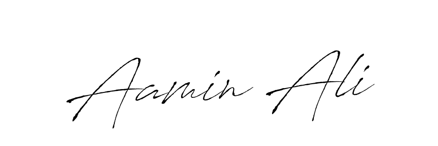 Make a beautiful signature design for name Aamin Ali. With this signature (Antro_Vectra) style, you can create a handwritten signature for free. Aamin Ali signature style 6 images and pictures png