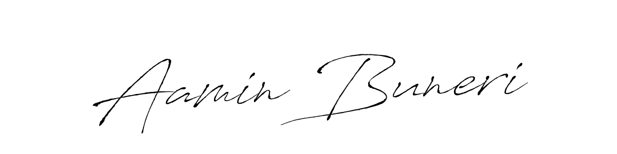 Make a beautiful signature design for name Aamin Buneri. With this signature (Antro_Vectra) style, you can create a handwritten signature for free. Aamin Buneri signature style 6 images and pictures png
