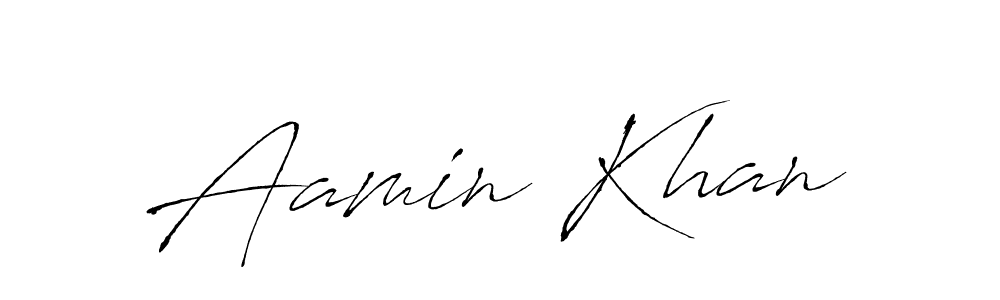 Design your own signature with our free online signature maker. With this signature software, you can create a handwritten (Antro_Vectra) signature for name Aamin Khan. Aamin Khan signature style 6 images and pictures png