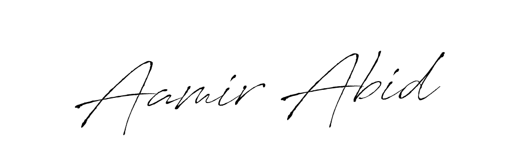 Make a beautiful signature design for name Aamir Abid. With this signature (Antro_Vectra) style, you can create a handwritten signature for free. Aamir Abid signature style 6 images and pictures png