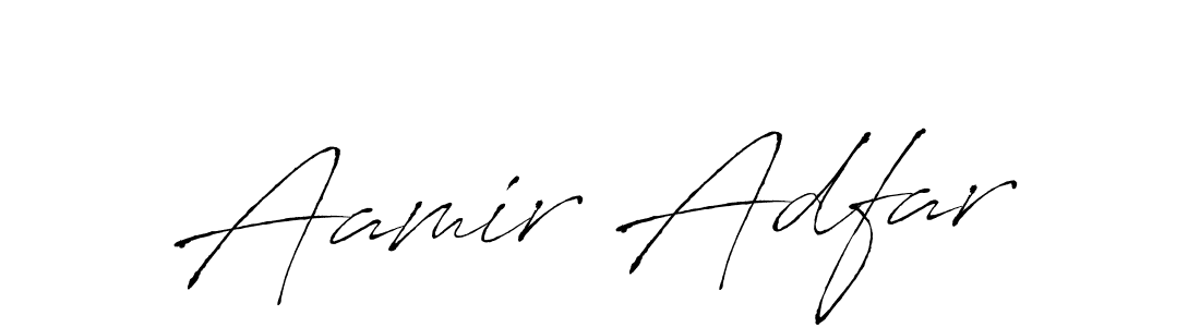 How to make Aamir Adfar signature? Antro_Vectra is a professional autograph style. Create handwritten signature for Aamir Adfar name. Aamir Adfar signature style 6 images and pictures png