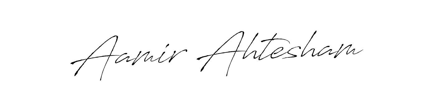 Make a beautiful signature design for name Aamir Ahtesham. With this signature (Antro_Vectra) style, you can create a handwritten signature for free. Aamir Ahtesham signature style 6 images and pictures png