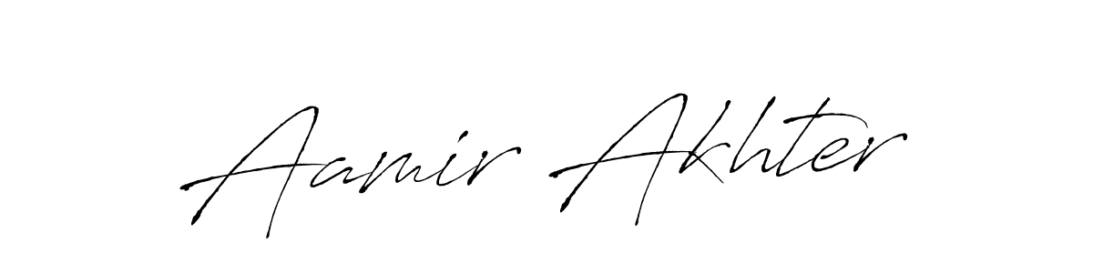 Antro_Vectra is a professional signature style that is perfect for those who want to add a touch of class to their signature. It is also a great choice for those who want to make their signature more unique. Get Aamir Akhter name to fancy signature for free. Aamir Akhter signature style 6 images and pictures png