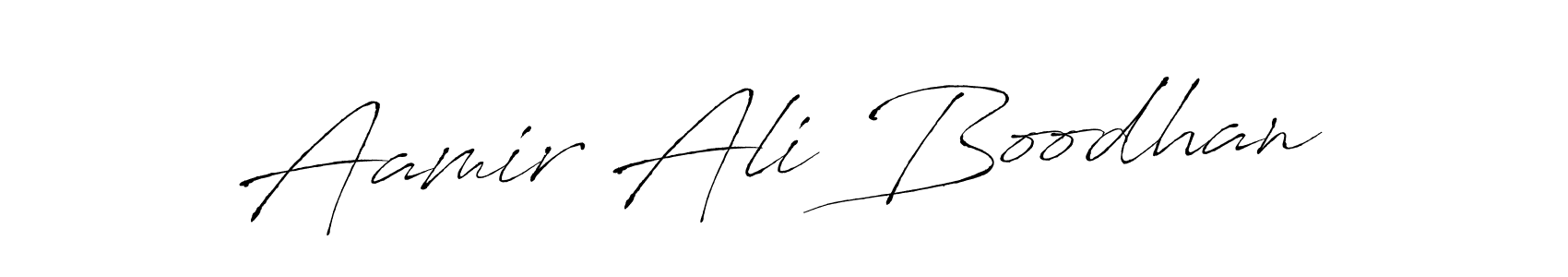 Design your own signature with our free online signature maker. With this signature software, you can create a handwritten (Antro_Vectra) signature for name Aamir Ali Boodhan. Aamir Ali Boodhan signature style 6 images and pictures png