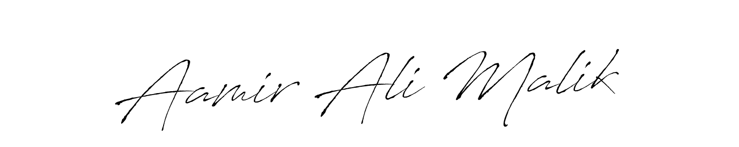 How to make Aamir Ali Malik signature? Antro_Vectra is a professional autograph style. Create handwritten signature for Aamir Ali Malik name. Aamir Ali Malik signature style 6 images and pictures png