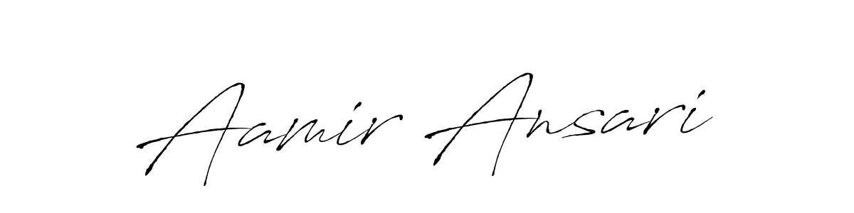 Make a beautiful signature design for name Aamir Ansari. With this signature (Antro_Vectra) style, you can create a handwritten signature for free. Aamir Ansari signature style 6 images and pictures png