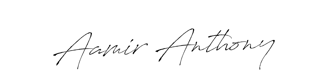 How to make Aamir Anthony name signature. Use Antro_Vectra style for creating short signs online. This is the latest handwritten sign. Aamir Anthony signature style 6 images and pictures png