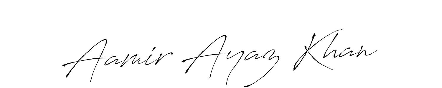 Make a short Aamir Ayaz Khan signature style. Manage your documents anywhere anytime using Antro_Vectra. Create and add eSignatures, submit forms, share and send files easily. Aamir Ayaz Khan signature style 6 images and pictures png