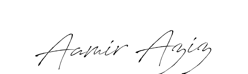 Design your own signature with our free online signature maker. With this signature software, you can create a handwritten (Antro_Vectra) signature for name Aamir Aziz. Aamir Aziz signature style 6 images and pictures png