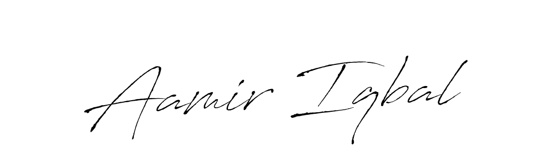 Design your own signature with our free online signature maker. With this signature software, you can create a handwritten (Antro_Vectra) signature for name Aamir Iqbal. Aamir Iqbal signature style 6 images and pictures png