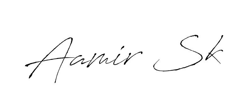 Create a beautiful signature design for name Aamir Sk. With this signature (Antro_Vectra) fonts, you can make a handwritten signature for free. Aamir Sk signature style 6 images and pictures png