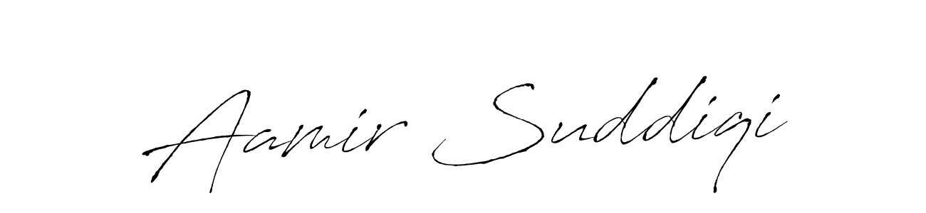 How to make Aamir Suddiqi name signature. Use Antro_Vectra style for creating short signs online. This is the latest handwritten sign. Aamir Suddiqi signature style 6 images and pictures png