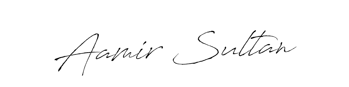 Create a beautiful signature design for name Aamir Sultan. With this signature (Antro_Vectra) fonts, you can make a handwritten signature for free. Aamir Sultan signature style 6 images and pictures png