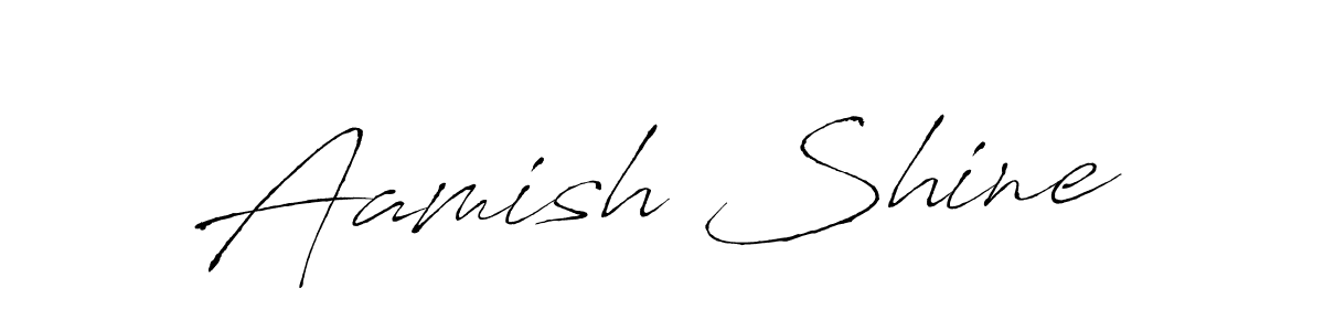 Make a beautiful signature design for name Aamish Shine. With this signature (Antro_Vectra) style, you can create a handwritten signature for free. Aamish Shine signature style 6 images and pictures png