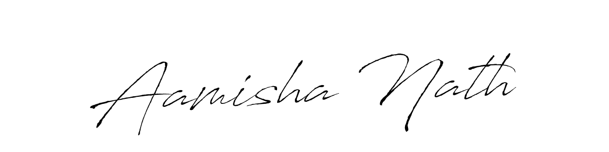 Make a beautiful signature design for name Aamisha Nath. With this signature (Antro_Vectra) style, you can create a handwritten signature for free. Aamisha Nath signature style 6 images and pictures png