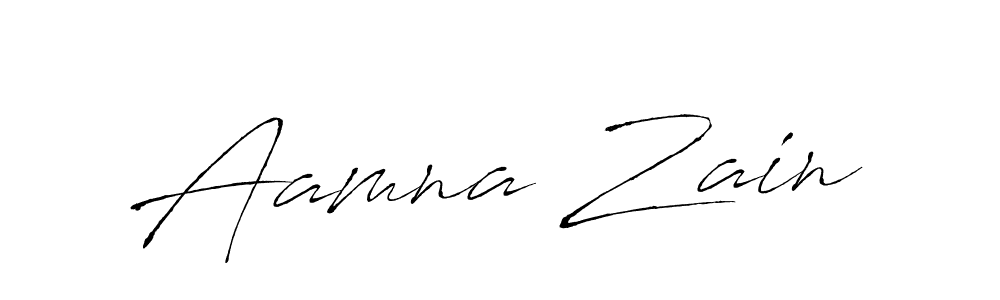 Design your own signature with our free online signature maker. With this signature software, you can create a handwritten (Antro_Vectra) signature for name Aamna Zain. Aamna Zain signature style 6 images and pictures png